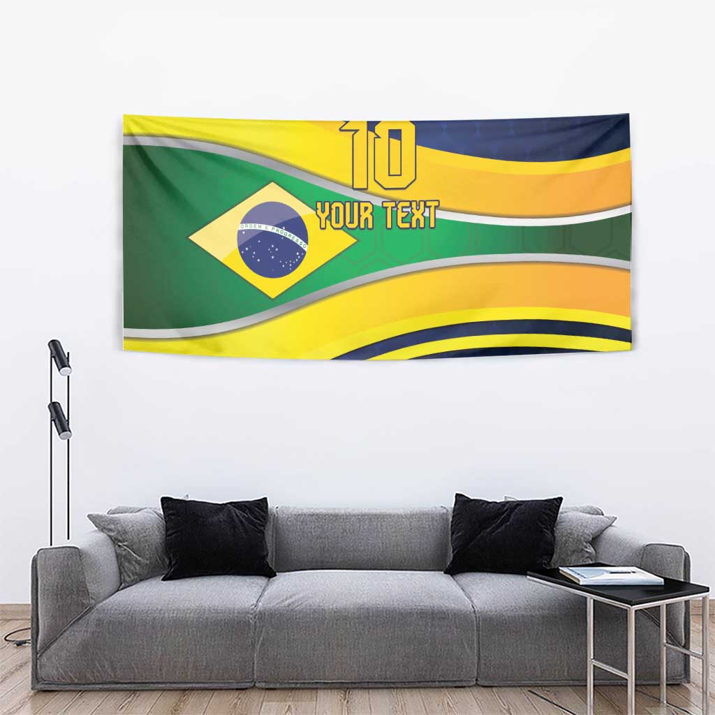 Brazil Football Custom Tapestry Selecao Canarinho Flag Motif