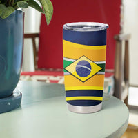 Brazil Football Custom Tumbler Cup Selecao Canarinho Flag Motif