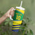 Brazil Football Custom Tumbler With Handle Selecao Canarinho Flag Motif