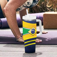 Brazil Football Custom Tumbler With Handle Selecao Canarinho Flag Motif