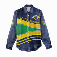 Brazil Football Custom Women Casual Shirt Selecao Canarinho Flag Motif