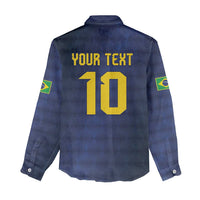 Brazil Football Custom Women Casual Shirt Selecao Canarinho Flag Motif