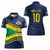 Brazil Football Custom Women Polo Shirt Selecao Canarinho Flag Motif