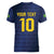 Brazil Football Custom Women V-Neck T-Shirt Selecao Canarinho Flag Motif