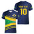 Brazil Football Custom Women V-Neck T-Shirt Selecao Canarinho Flag Motif