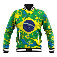 Brazil Ordem e Progresso Baseball Jacket Native Brasil Mixed Together