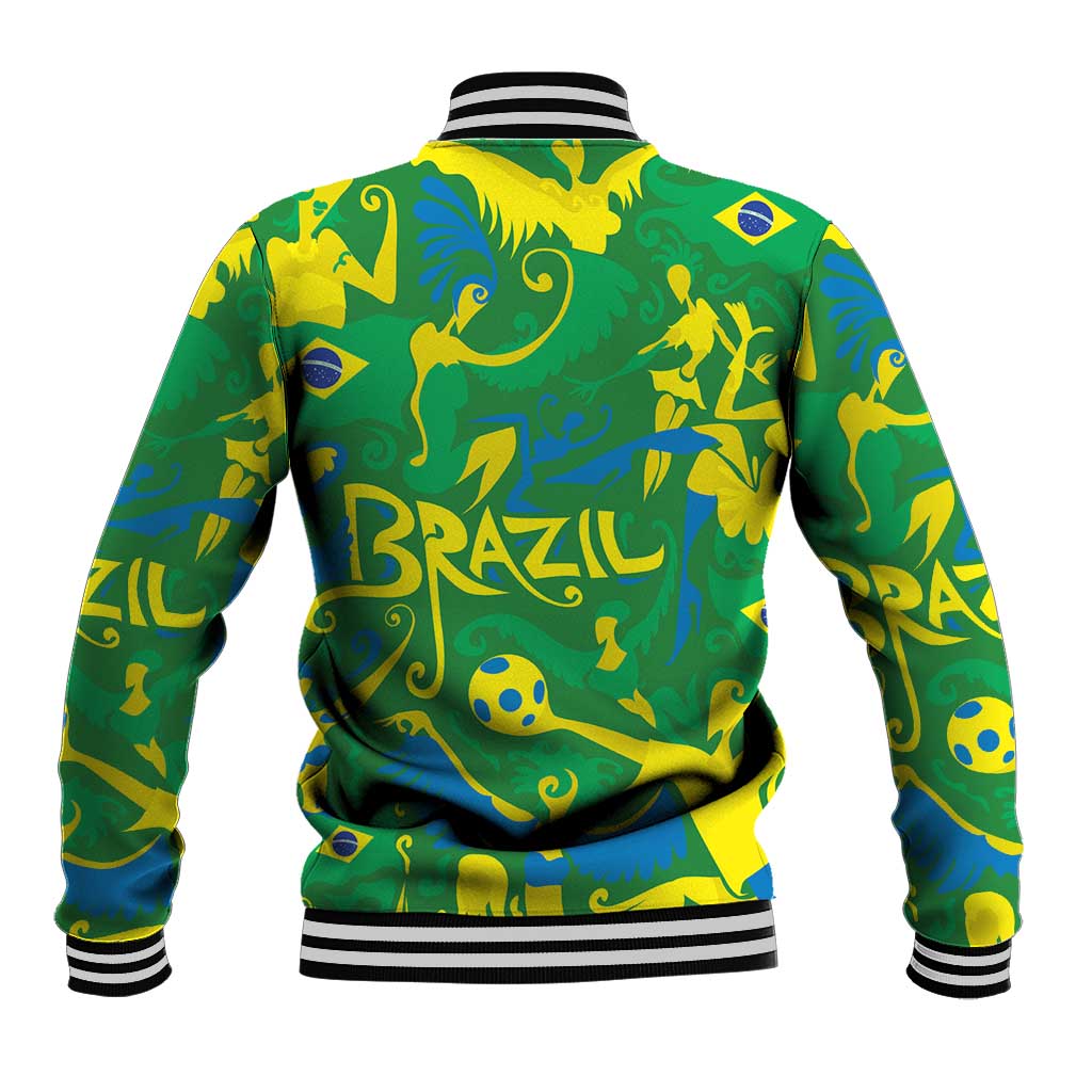 Brazil Ordem e Progresso Baseball Jacket Native Brasil Mixed Together