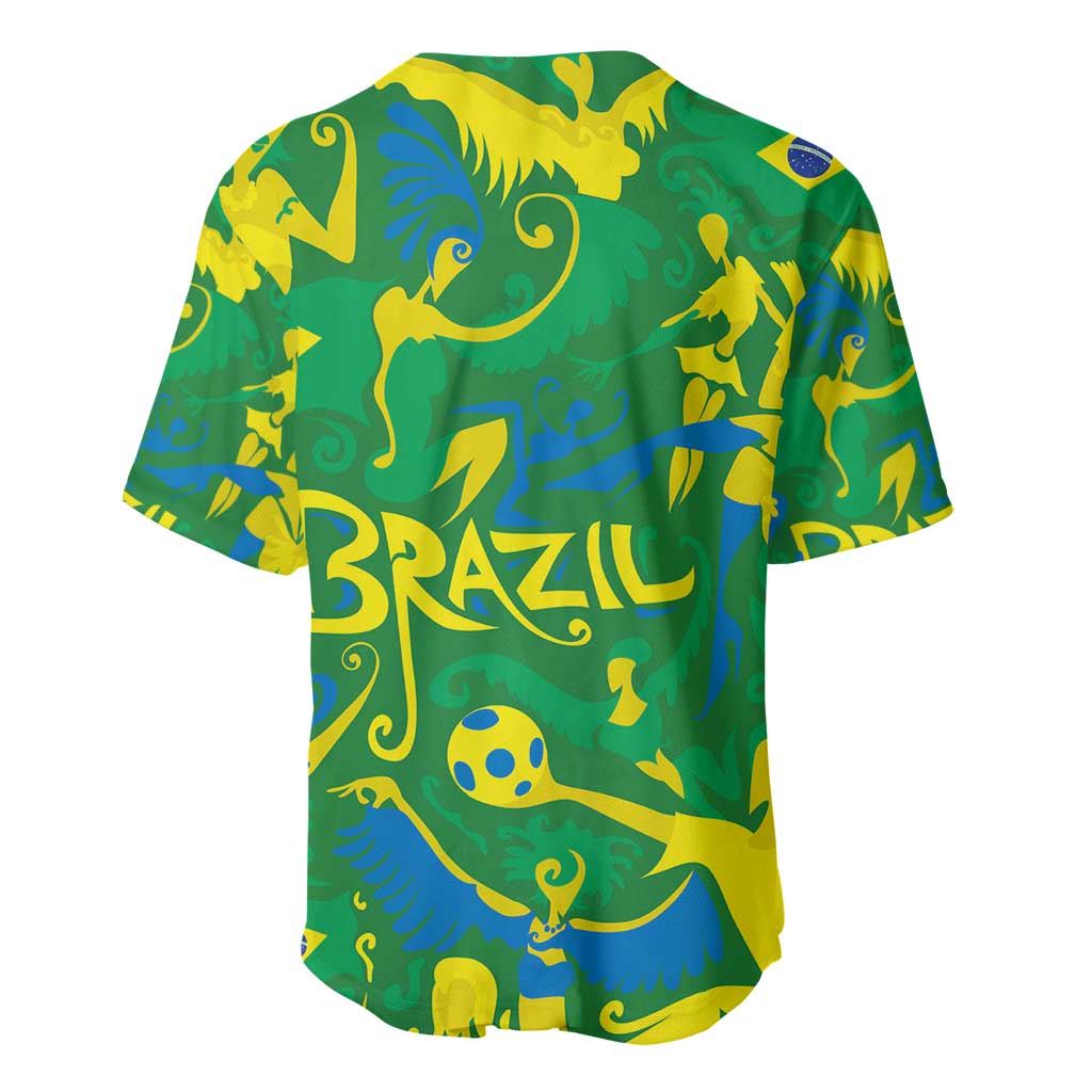 Brazil Ordem e Progresso Baseball Jersey Native Brasil Mixed Together