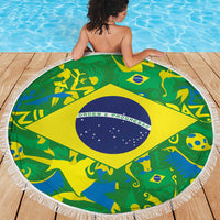 Brazil Ordem e Progresso Beach Blanket Native Brasil Mixed Together