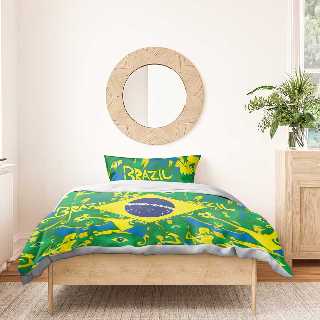 Brazil Ordem e Progresso Bedding Set Native Brasil Mixed Together