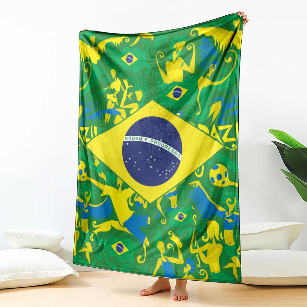Brazil Ordem e Progresso Blanket Native Brasil Mixed Together