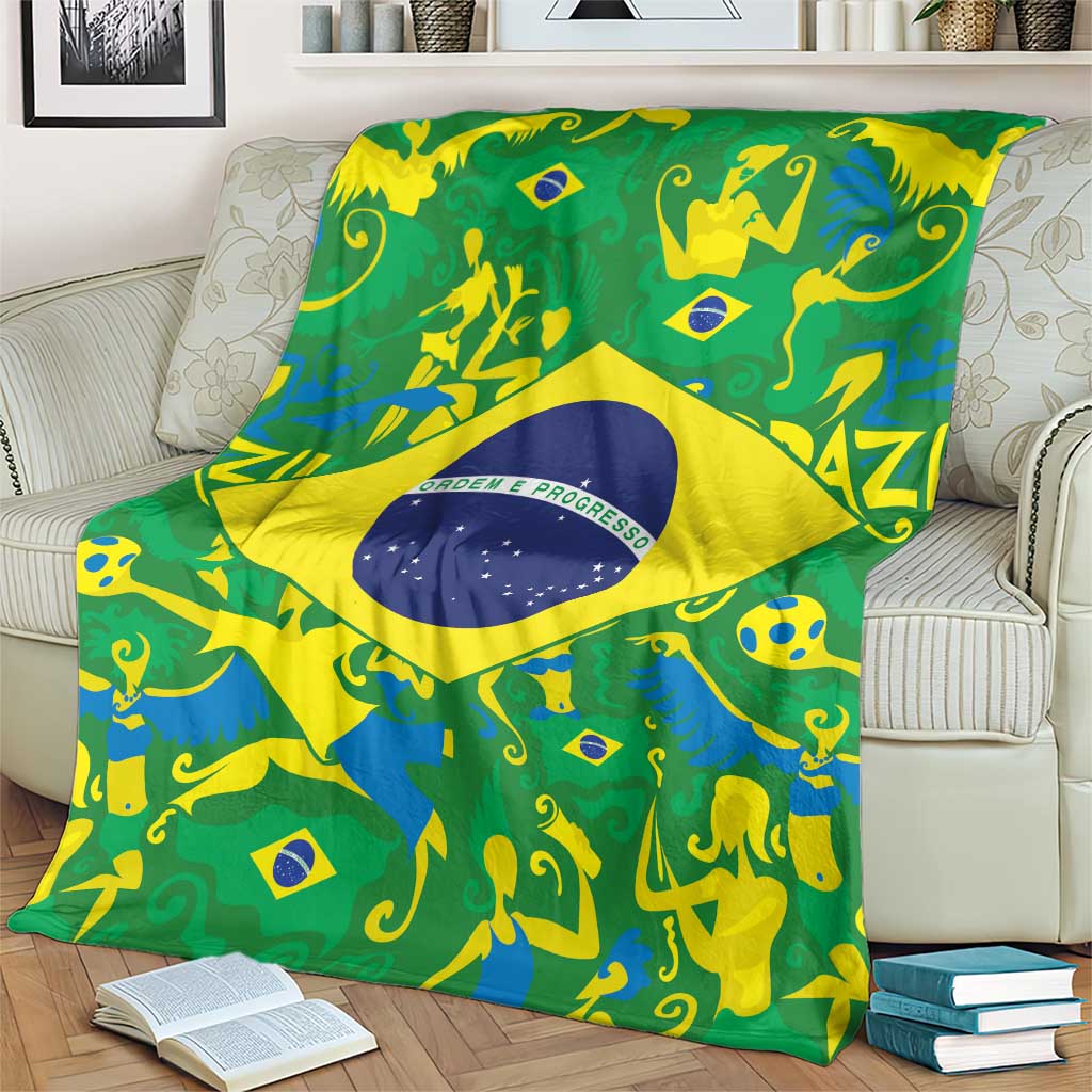 Brazil Ordem e Progresso Blanket Native Brasil Mixed Together
