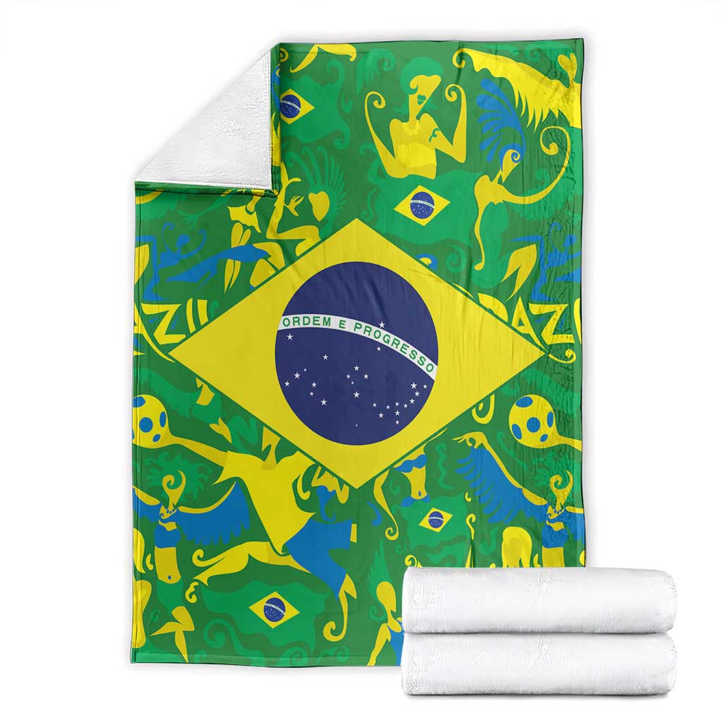 Brazil Ordem e Progresso Blanket Native Brasil Mixed Together
