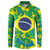 Brazil Ordem e Progresso Button Sweatshirt Native Brasil Mixed Together