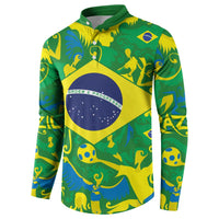 Brazil Ordem e Progresso Button Sweatshirt Native Brasil Mixed Together