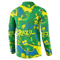 Brazil Ordem e Progresso Button Sweatshirt Native Brasil Mixed Together