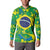 Brazil Ordem e Progresso Button Sweatshirt Native Brasil Mixed Together