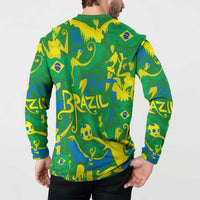 Brazil Ordem e Progresso Button Sweatshirt Native Brasil Mixed Together