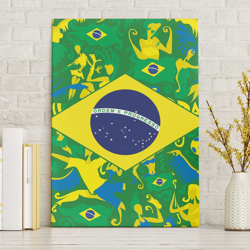 Brazil Ordem e Progresso Canvas Wall Art Native Brasil Mixed Together