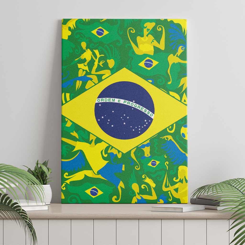 Brazil Ordem e Progresso Canvas Wall Art Native Brasil Mixed Together