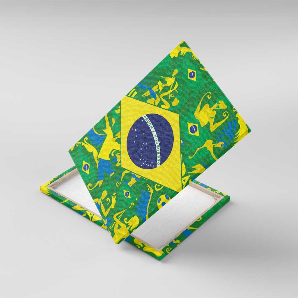 Brazil Ordem e Progresso Canvas Wall Art Native Brasil Mixed Together