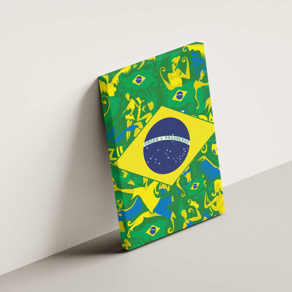 Brazil Ordem e Progresso Canvas Wall Art Native Brasil Mixed Together