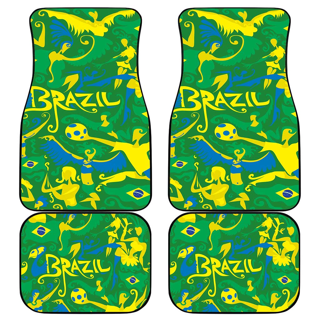 Brazil Ordem e Progresso Car Mats Native Brasil Mixed Together