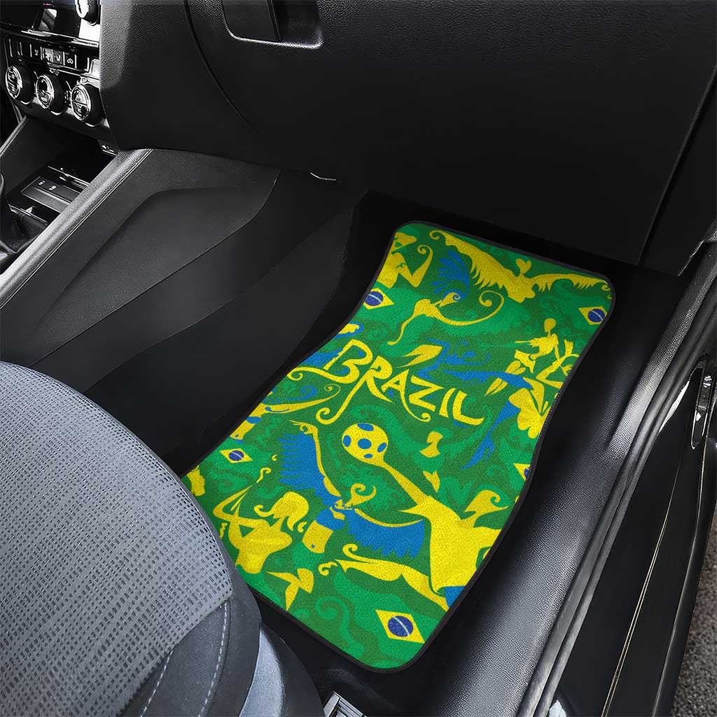 Brazil Ordem e Progresso Car Mats Native Brasil Mixed Together
