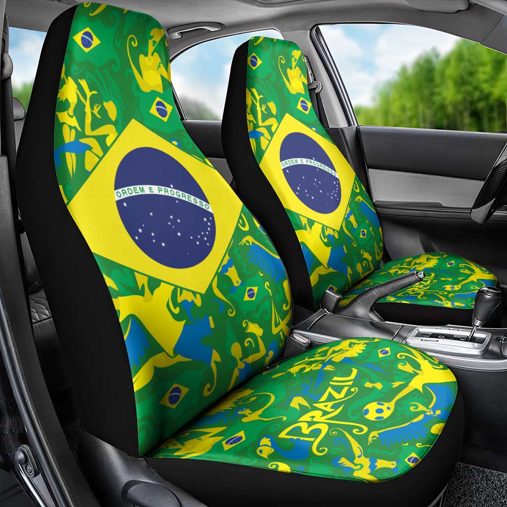 Brazil Ordem e Progresso Car Seat Cover Native Brasil Mixed Together