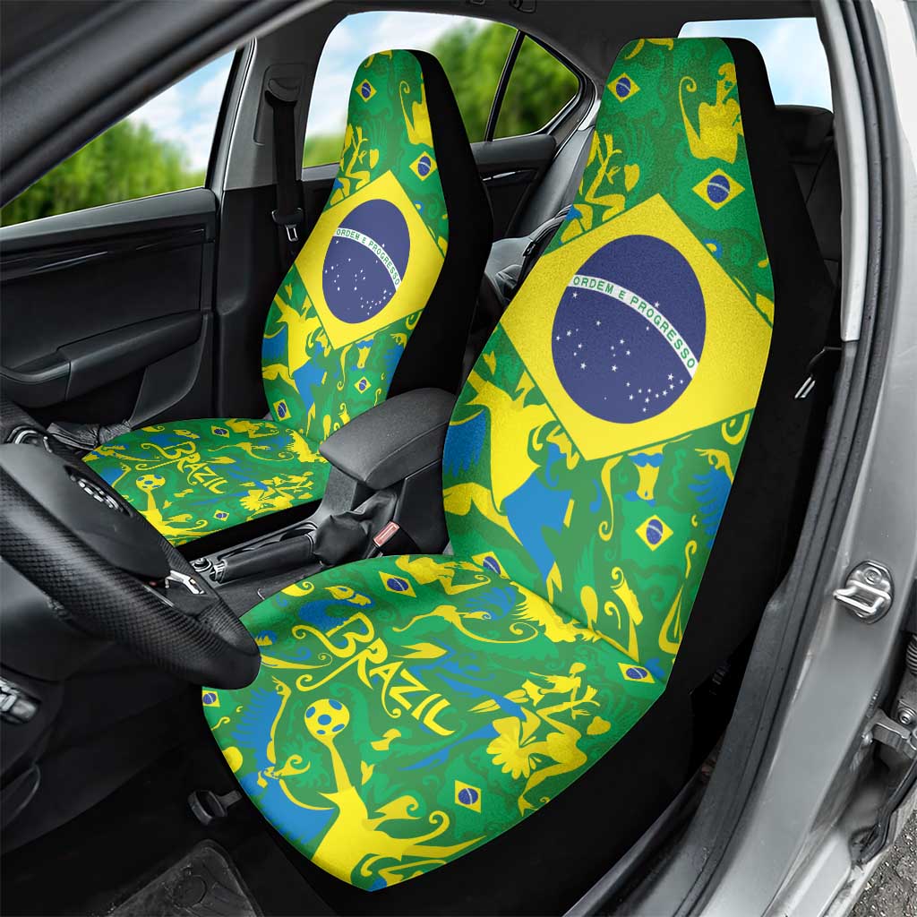 Brazil Ordem e Progresso Car Seat Cover Native Brasil Mixed Together