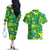 Brazil Ordem e Progresso Couples Matching Off The Shoulder Long Sleeve Dress and Hawaiian Shirt Native Brasil Mixed Together
