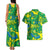 Brazil Ordem e Progresso Couples Matching Tank Maxi Dress and Hawaiian Shirt Native Brasil Mixed Together