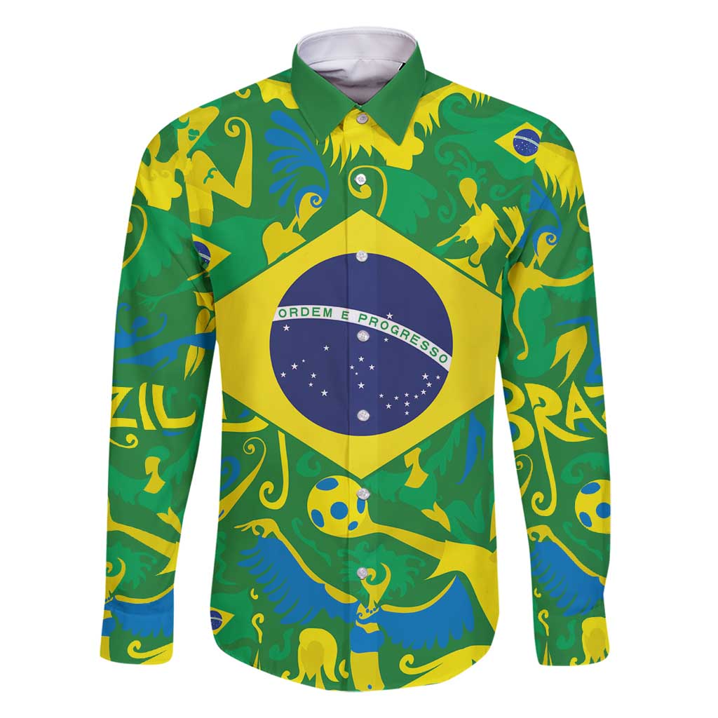 Brazil Ordem e Progresso Family Matching Long Sleeve Bodycon Dress and Hawaiian Shirt Native Brasil Mixed Together