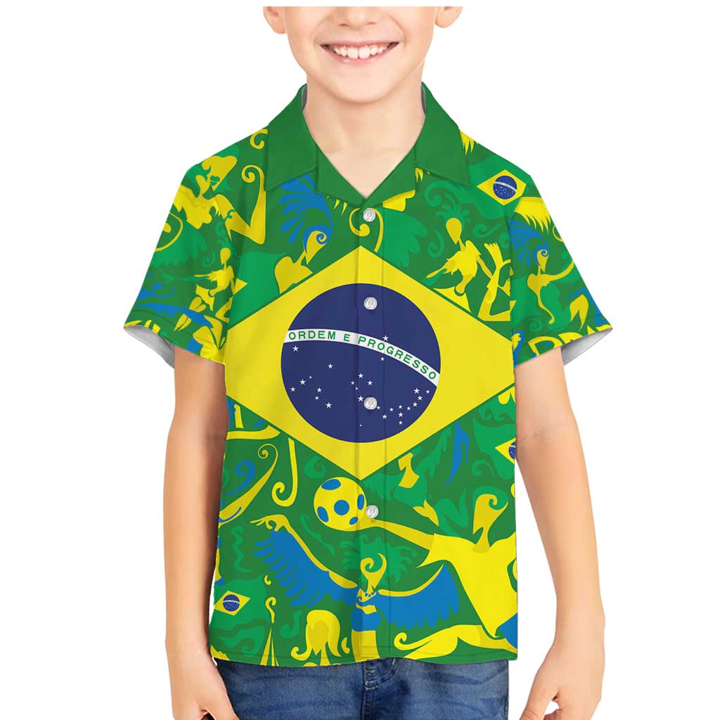 Brazil Ordem e Progresso Family Matching Mermaid Dress and Hawaiian Shirt Native Brasil Mixed Together