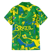 Brazil Ordem e Progresso Family Matching Off The Shoulder Long Sleeve Dress and Hawaiian Shirt Native Brasil Mixed Together
