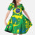Brazil Ordem e Progresso Family Matching Summer Maxi Dress and Hawaiian Shirt Native Brasil Mixed Together