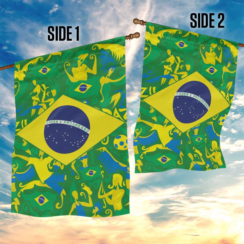 Brazil Ordem e Progresso Garden Flag Native Brasil Mixed Together