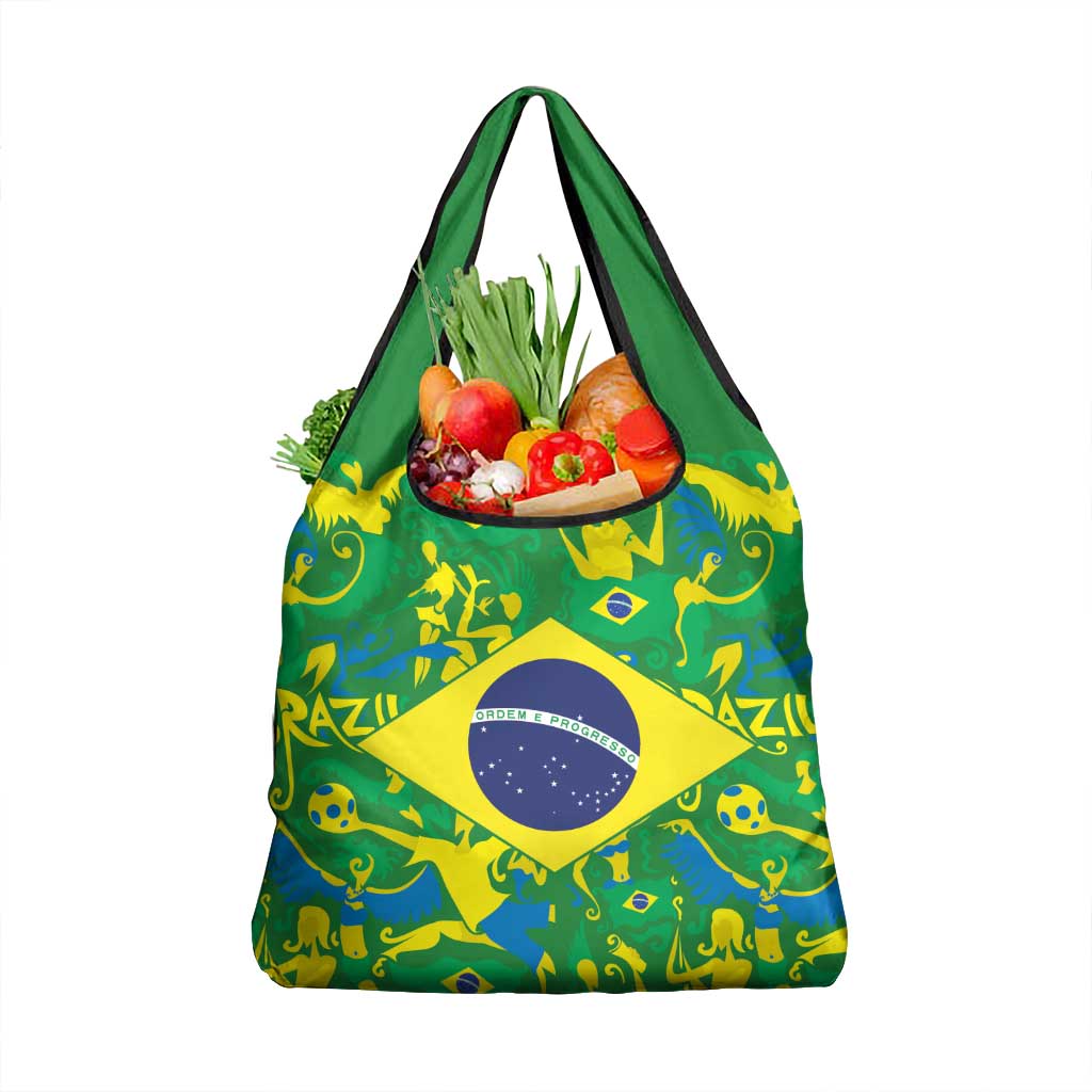 Brazil Ordem e Progresso Grocery Bag Native Brasil Mixed Together
