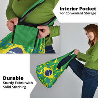 Brazil Ordem e Progresso Grocery Bag Native Brasil Mixed Together