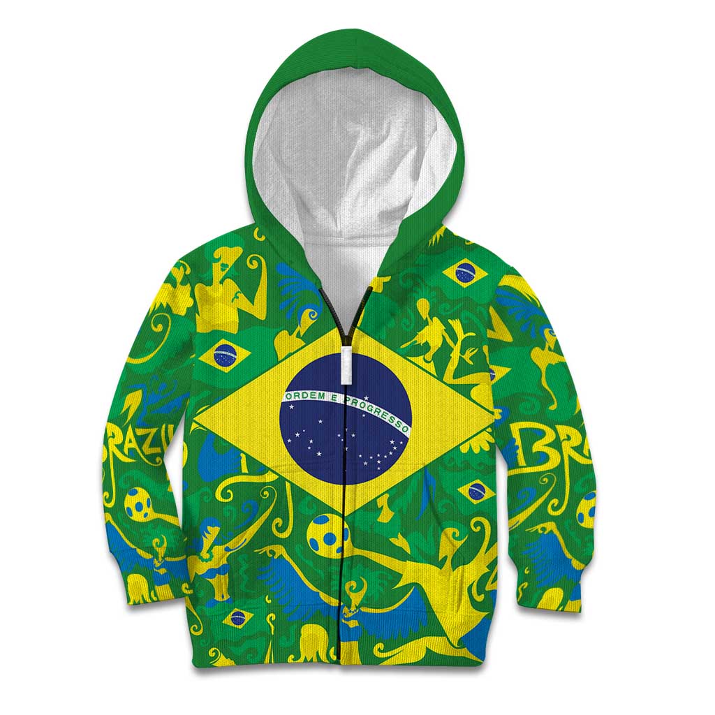 Brazil Ordem e Progresso Kid Hoodie Native Brasil Mixed Together
