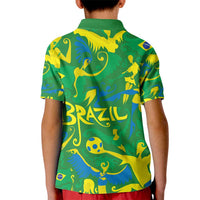 Brazil Ordem e Progresso Kid Polo Shirt Native Brasil Mixed Together