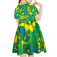 Brazil Ordem e Progresso Kid Short Sleeve Dress Native Brasil Mixed Together
