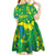 Brazil Ordem e Progresso Kid Short Sleeve Dress Native Brasil Mixed Together