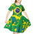 Brazil Ordem e Progresso Kid Short Sleeve Dress Native Brasil Mixed Together