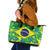 Brazil Ordem e Progresso Leather Tote Bag Native Brasil Mixed Together