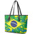 Brazil Ordem e Progresso Leather Tote Bag Native Brasil Mixed Together