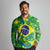 Brazil Ordem e Progresso Long Sleeve Polo Shirt Native Brasil Mixed Together
