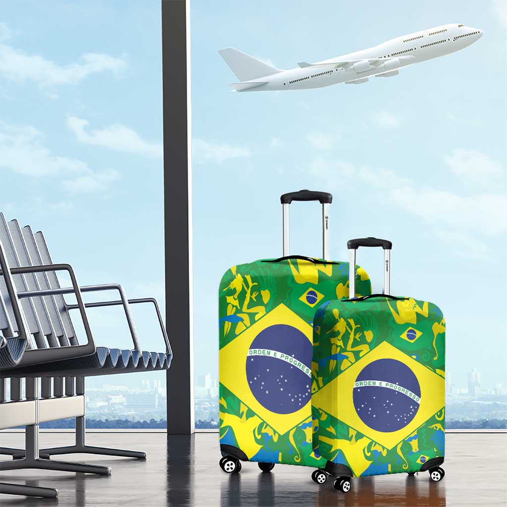 Brazil Ordem e Progresso Luggage Cover Native Brasil Mixed Together
