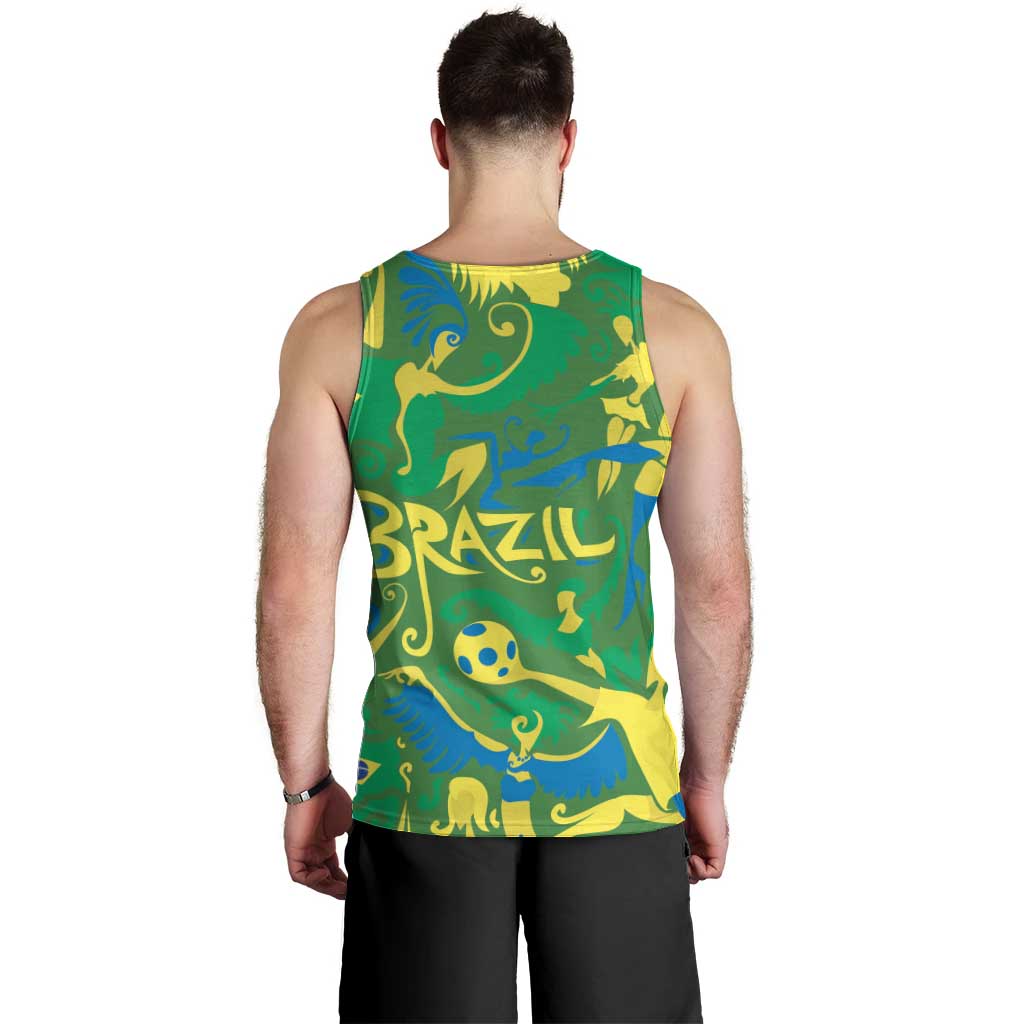 Brazil Ordem e Progresso Men Tank Top Native Brasil Mixed Together