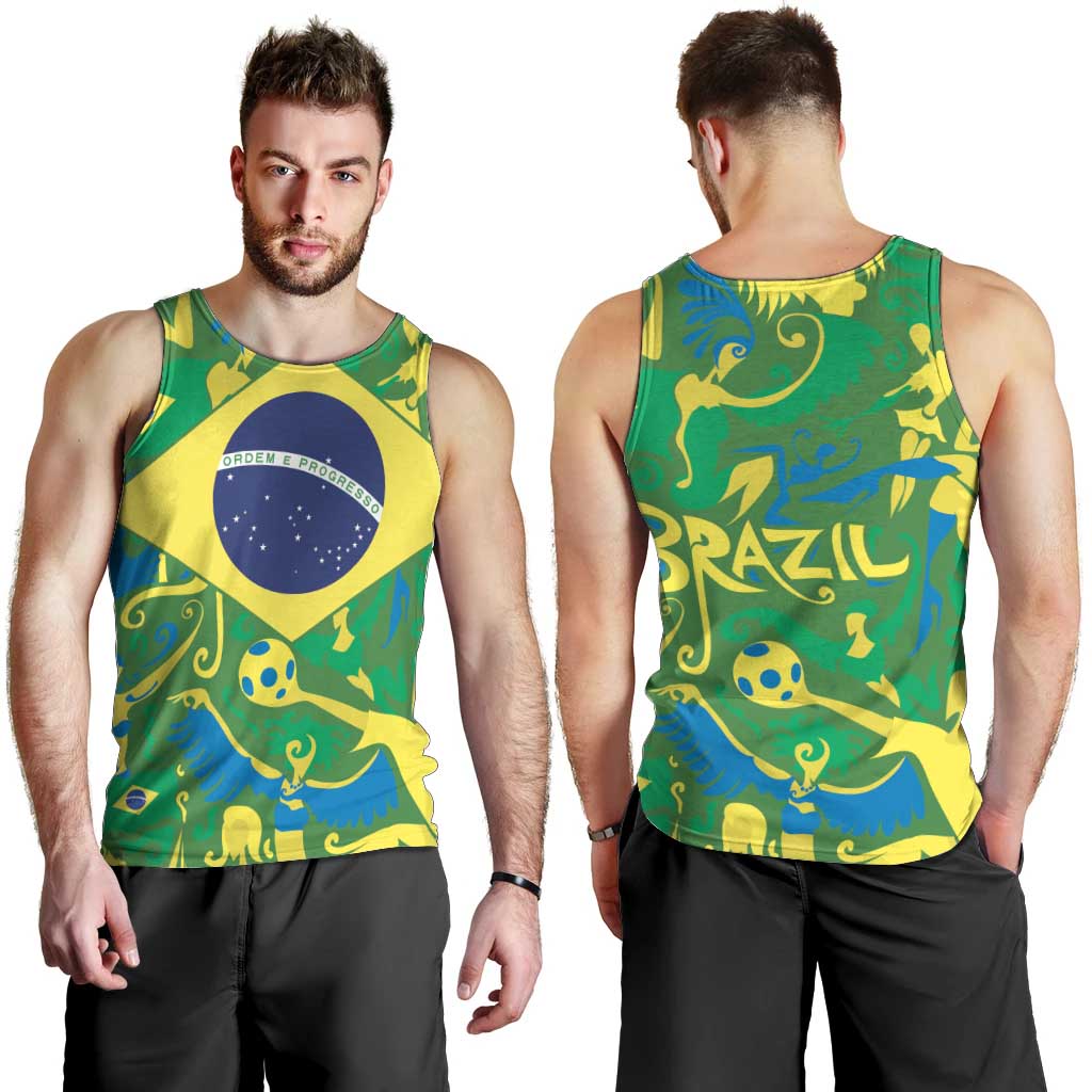 Brazil Ordem e Progresso Men Tank Top Native Brasil Mixed Together